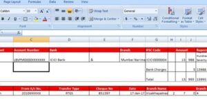 SBI RTGS Form In Excel Format